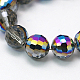 Electroplate Glass Beads Strands UK-EGLA-S038-12mm-K-2