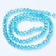 Electroplate Glass Beads Strands UK-EGLA-A034-T8mm-B14-2