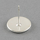 Brass Stud Earring Settings UK-MAK-S005-10mm-EN002S-K-2