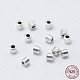 Rhodium Plated 925 Sterling Silver Crimp Beads UK-STER-G027-20P-1
