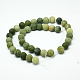 Round Frosted Natural TaiWan Jade Bead Strands UK-G-M248-10mm-02-5