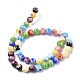 Round Handmade Millefiori Glass Beads Strands UK-LK-R004-82-2