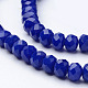 Faceted Solid Color Glass Rondelle Bead Strands UK-GLAA-Q044-6mm-22-3