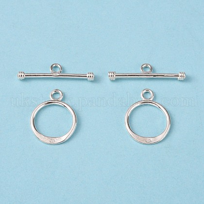 925 Sterling Silver Toggle Clasps UK-STER-A008-37-1