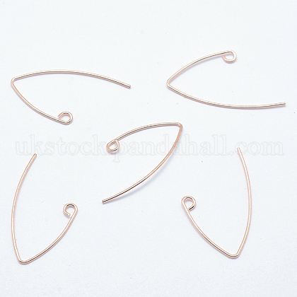 Brass Earring Hooks UK-KK-K197-60RG-1