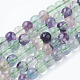 Natural Fluorite Beads Strands UK-G-E112-8mm-19-1