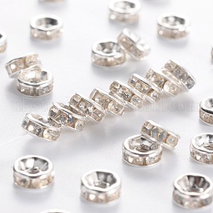Iron Rhinestone Spacer Beads UK-RB-A009-6MM-S