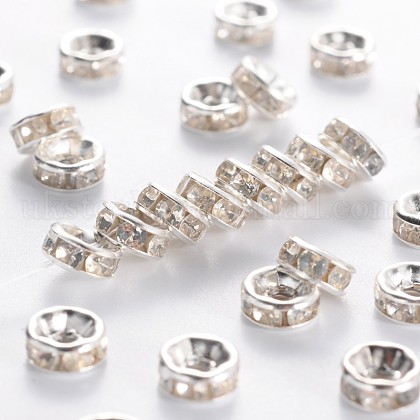 Iron Rhinestone Spacer Beads UK-RB-A009-6MM-S-1