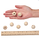 Unfinished Natural Wood Beads Spacer Craft Beads for DIY Macrame Rosary Jewelry UK-X-WOOD-S651-25mm-LF-3