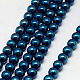 Electroplate Non-magnetic Synthetic Hematite Beads Strands UK-G-J169A-6mm-03-2