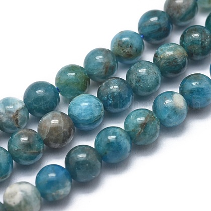 Natural Apatite Beads Strands UK-G-I254-08B-1