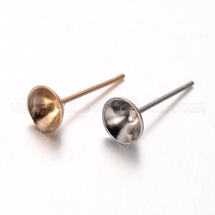 Rack Plating Iron Ear Studs Findings UK-IFIN-M029-04-NR-1