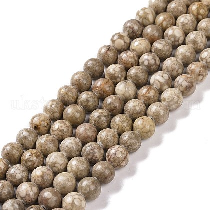 Natural Maifanite/Maifan Stone Beads Strands UK-G-I187-6mm-01-1