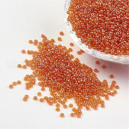 12/0 Grade A Transparent Colours Lustered Round Glass Seed Beads UK-X-SEED-A022-F12-506B-1