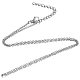 304 Stainless Steel Cable Chain Necklace UK-STAS-T040-PJ204-40-1