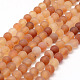 Frosted Natural Carnelian Beads Strands UK-X-G-F372-8mm-1