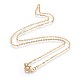 Brass Cable Chain Necklaces UK-SW028-G-1