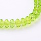 Faceted Rondelle Imitation Austrian Crystal Glass Bead Strands UK-G-PH0009-17-8x5mm-2
