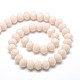 1 Strand Opaque Solid Beige Color Crystal Glass Rondelle Beads Strands UK-X-EGLA-F046A-09-3