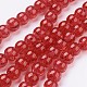 Spray Painted Crackle Glass Beads Strands UK-CCG-Q001-10mm-13-K-1