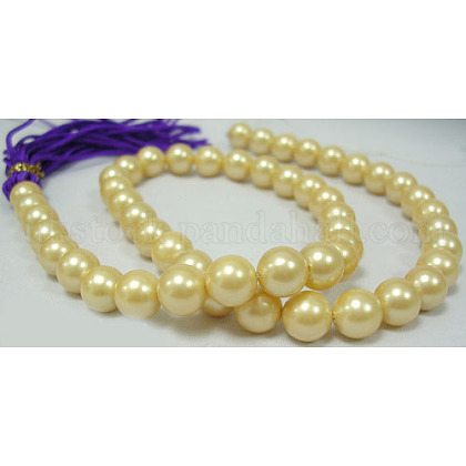 Shell Pearl Beads Strands UK-SP10MM720-K-1
