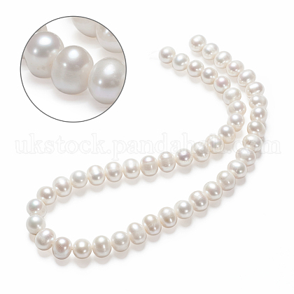 Natural Cultured Freshwater Pearl Beads Strands UK-PEAR-F004-57-1