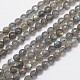 Faceted Round Natural Labradorite Bead Strands UK-G-I156-02-6mm-A-1