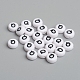 Flat Round with Letter Q Acrylic Beads UK-X-PL37C9070-Q-2