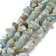 Natural Flower Amazonite Chips Beads Strands UK-G-M205-12-1
