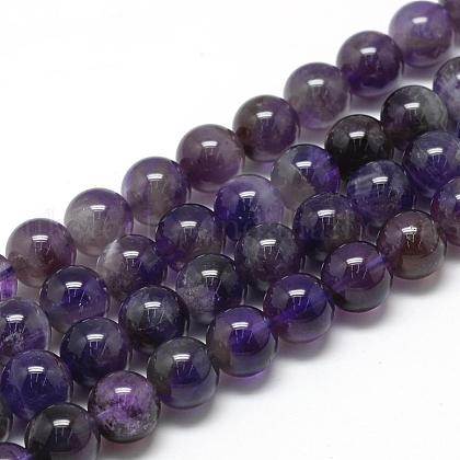 Natural Amethyst Beads Strands UK-G-R446-4mm-20-1