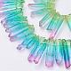Electroplated Natural Quartz Crystal Beads Strands UK-G-F336-05-1
