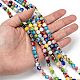 Round Handmade Millefiori Glass Beads Strands UK-LK-R004-82-4
