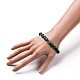Natural Malachite Chip Beads Stretch Bracelets UK-BJEW-JB05765-04-3