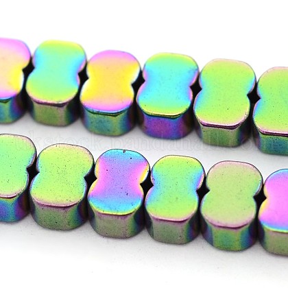 Electroplate Non-magnetic Synthetic Hematite Beads Strands UK-G-F172-10E-K-1