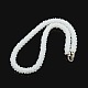 Opalite Round Beads Necklaces UK-NJEW-F050D-01-1