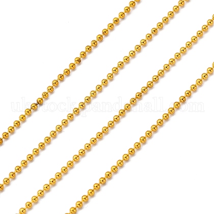 Faceted Brass Ball Chains UK-X-CHC-C002-1.2mm-G-1
