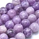 Natural Lepidolite/Purple Mica Stone Beads Strands UK-G-M353-A01-8mm-1