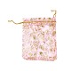 Gold Stamping Rose Flower Rectangle Organza Gift Bags UK-OP-L006B-01-3