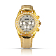 Stainless Steel Leather Diamond-studded Wristwatch Quartz Watches UK-WACH-N008-06E-1