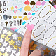NBEADS PVC Decorations Stickers UK-DIY-NB0002-12-4