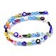 Flat Round Handmade Millefiori Glass Beads UK-LK-R004-54-2