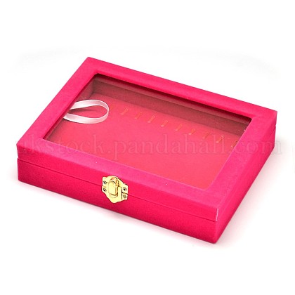 Wooden Rectangle Jewelry Boxes UK-OBOX-L001-05C-1