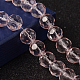 Half-Handmade Transparent Glass Beads Strands UK-GF10mmC29Y-K-1