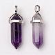 Natural Amethyst Double Terminated Pointed Pendants UK-G-F295-05C-2