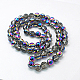 Electroplate Glass Beads Strands UK-EGLA-S038-10mm-K-1