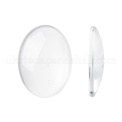 Transparent Oval Glass Cabochons UK-GGLA-R022-30x22-1