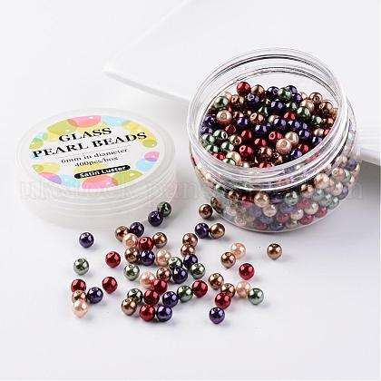 Glass Pearl Bead Sets UK-HY-JP0001-02-F-1