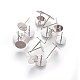 304 Stainless Steel Flat Round Blank Peg & Post Ear Studs Findings UK-X-STAS-E025-3-1