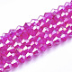 Electroplate Glass Beads Strands UK-EGLA-Q118-4mm-A01-1