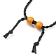 Adjustable Braided Waxed Cord Macrame Pouch Necklace Making UK-NJEW-I243-A06-4